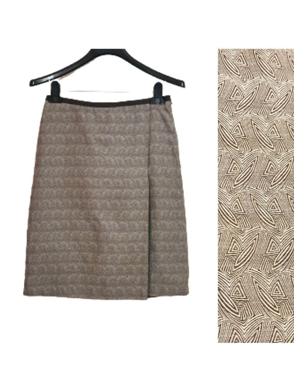 Banana Republic Brown Geometric Pencil Skirt Size 2